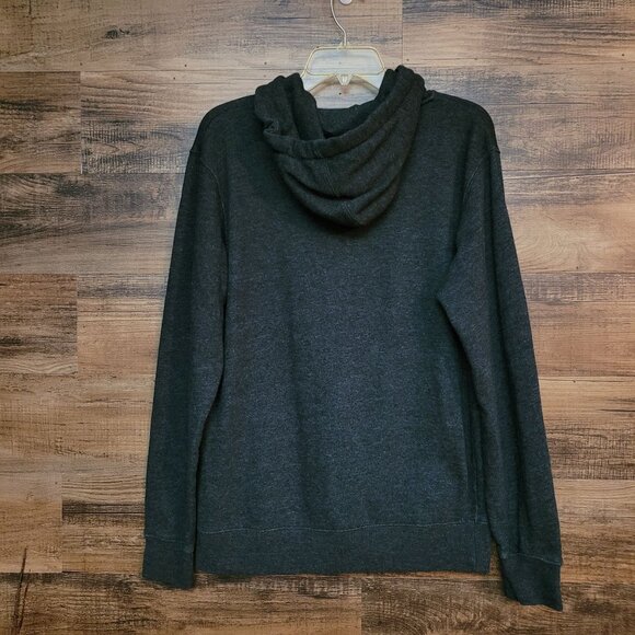 Billabong Zip Up Logo Jacket Size M Heathered Black Charcoal Pockets Streetwear - Picture 2 of 9